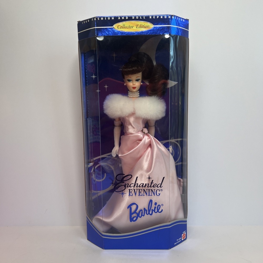 1995 Enchanted Evening Barbie Brunette 1960 Reproduction #15407 NRFB Mattel